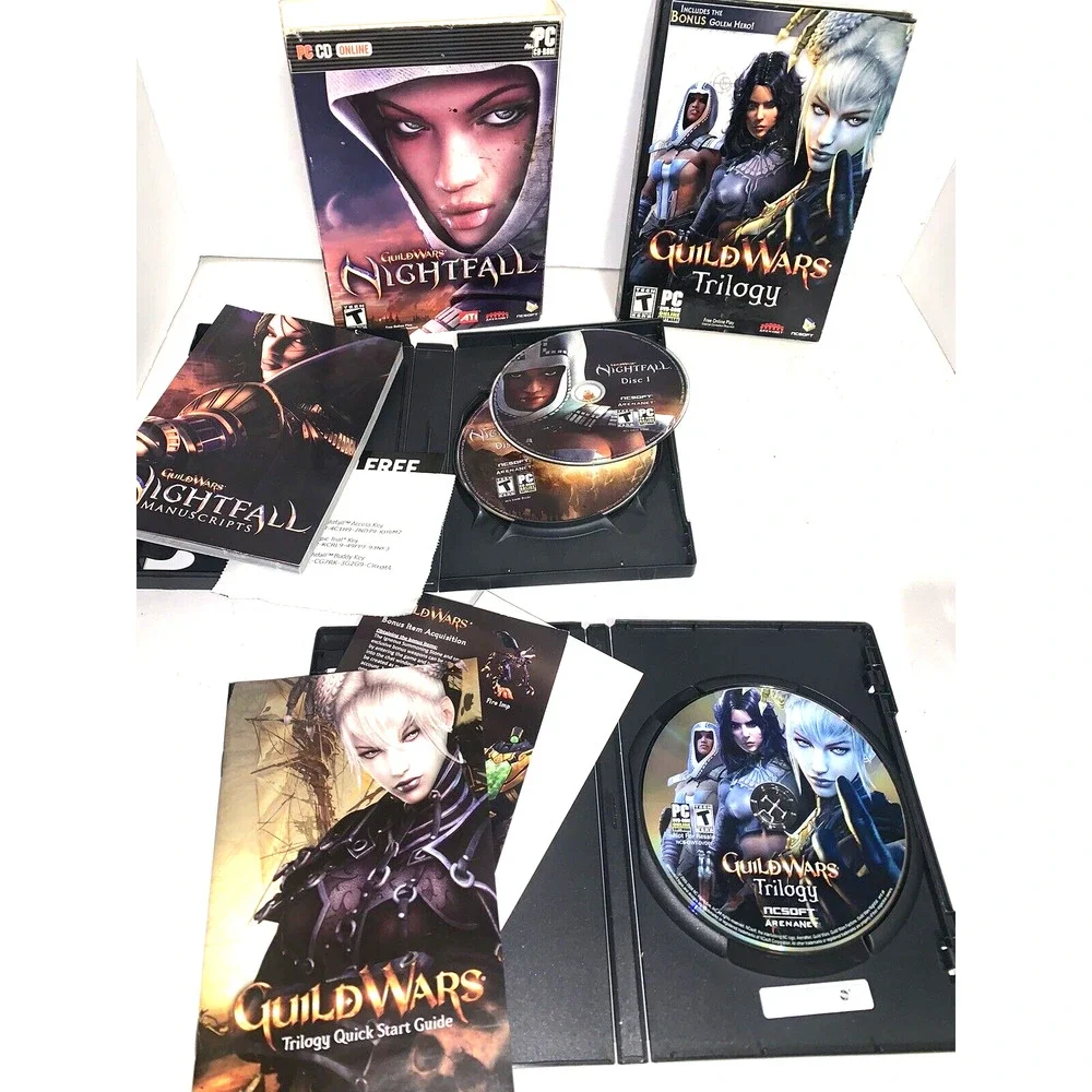 4 Guild Wars: Nightfall Trilogy Factions Eye of the North Expansion Games PC